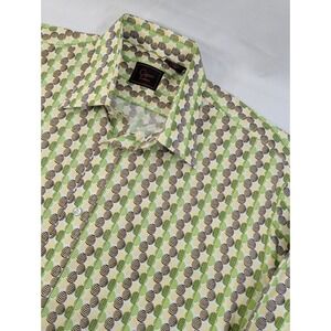 Cigar Couture XXXL 3XL  Mens Long Sleeve Button Down Shirt Colorful All Over